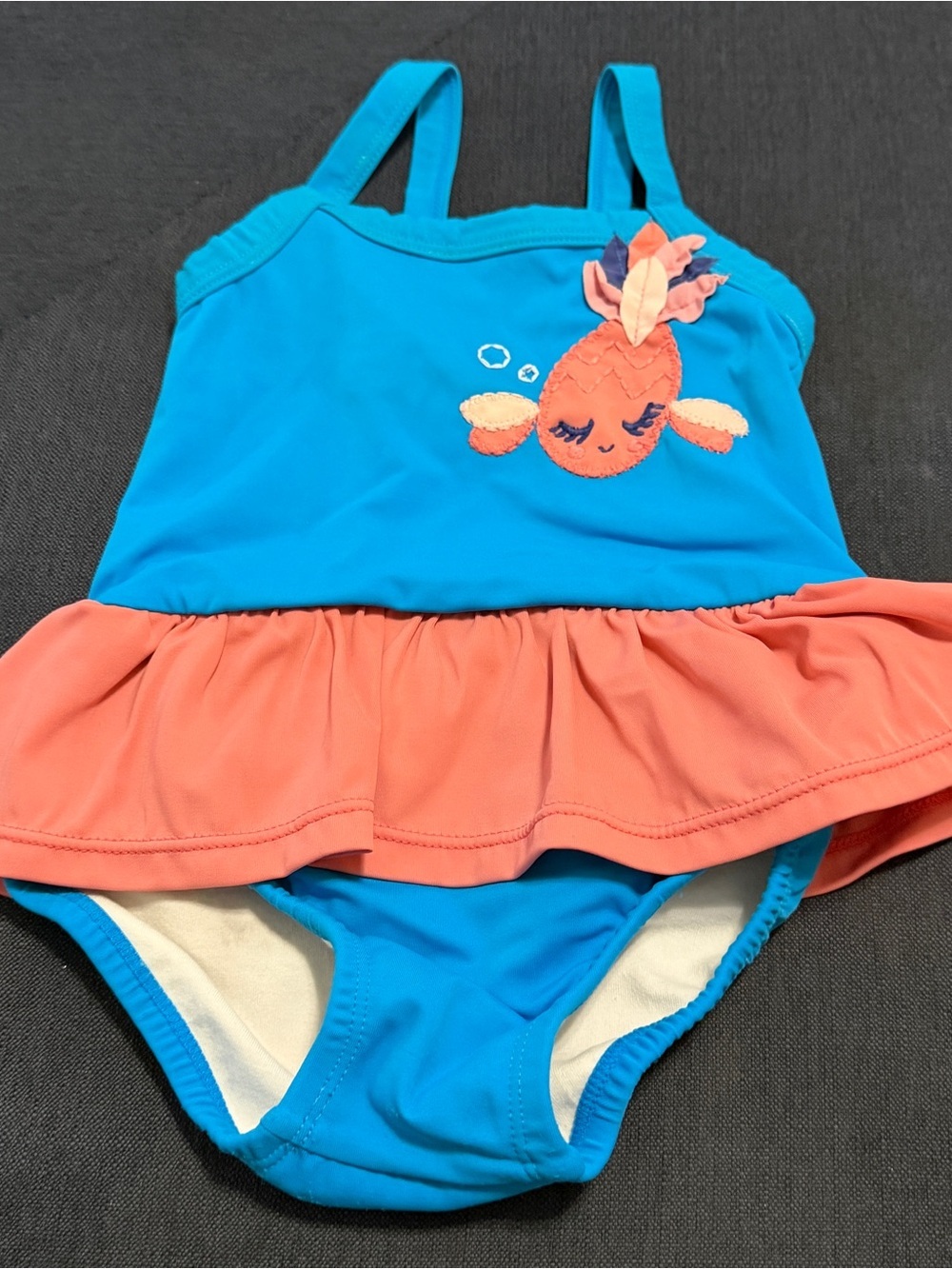 Gymboree 2T Fish Skirted One-Piece Swimsuit Sz 2T